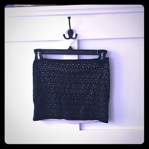 Black mini skirt